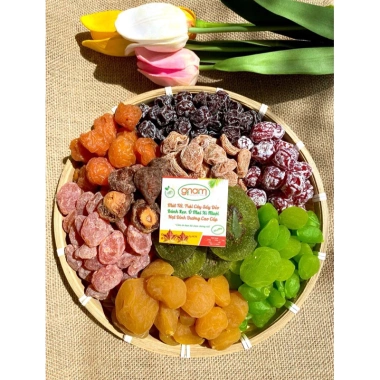 Mứt Sấy Dẻo Mix 9 Vị Kiwi Ô Mai Xí Muội Đào: Chua Ngọt, Hộp 1kg Giá 229k 9