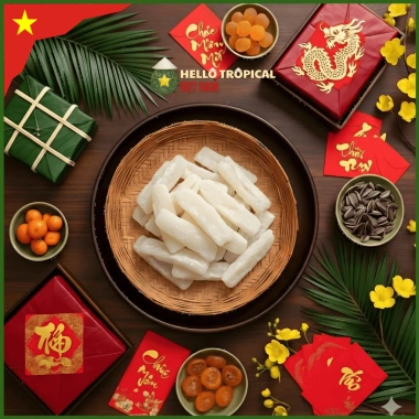 Mứt tết dừa sáp sữa tươi sấy dẻo KINGCOCO Trà Vinh 500g hộp và túi ép chân không - 235k 3