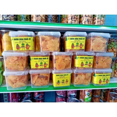 Mứt thơm rim ô mai muối ớt chua ngọt 300g - Khóm sấy dẻo, giảm giá 100k