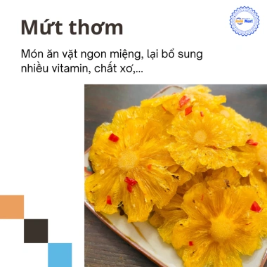 Mứt thơm sấy muối ớt chua cay mặn ngọt Robi - Nhiều hương vị, gói 100g, giảm giá Tết 2.026 47.800đ
