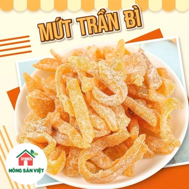 Mứt Trần Bì Vỏ Quýt Sấy Khô 500gr Tự Nhiên Giảm Ho Tiêu Đờm - Giá 60.000đ