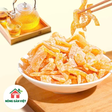 Mứt Trần Bì Vỏ Quýt Sấy Khô 500gr Tự Nhiên Giảm Ho Tiêu Đờm - Giá 60.000đ 3