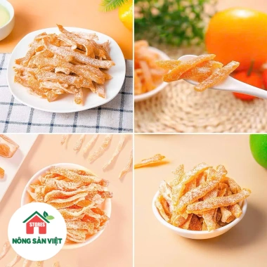 Mứt Trần Bì Vỏ Quýt Sấy Khô 500gr Tự Nhiên Giảm Ho Tiêu Đờm - Giá 60.000đ 4 Mứt Trần Bì Vỏ Quýt Sấy Khô 500gr Tự Nhiên Giảm Ho Tiêu Đờm - Giá 60.000đ 4