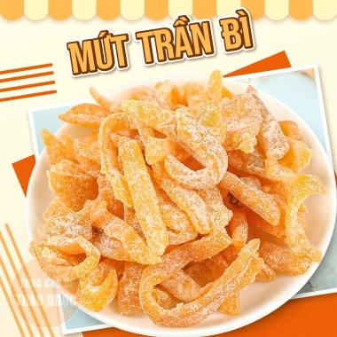 Mứt trần bì xí muội vỏ cam quýt tẩm đường vị chua ngọt - Giảm ho tiêu đờm - 18.200đ