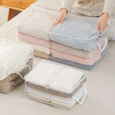 Muvako Túi Bảo Quản Chăn Quần Áo Đung Tích Lớn Chống Thấm Nước, Đa Năng Có Tay Cầm, Gấp Túi Nén Du Lịch