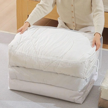 Muvako Túi Bảo Quản Chăn Quần Áo Đung Tích Lớn Chống Thấm Nước, Đa Năng Có Tay Cầm, Gấp Túi Nén Du Lịch