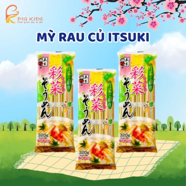 Mỳ Hiyamugi Itsuki Rau Củ 320g Nhật Bản - Giảm giá 68k, vị tươi ngon, chất tốt