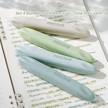 M.Y Set 4 màu Morandi Bút huỳnh quang đa sắc, bảo vệ mắt cho học sinh, giá 29.700₫ 9