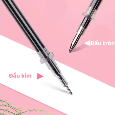 M.Y.Never Combo100 ruột ngòi bút bi gel 0.5mm đen xanh đỏ - phù hợp mọi thân bút, 13.000đ 3