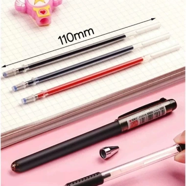 M.Y.Never Combo100 ruột ngòi bút bi gel 0.5mm đen xanh đỏ - phù hợp mọi thân bút, 13.000đ 4