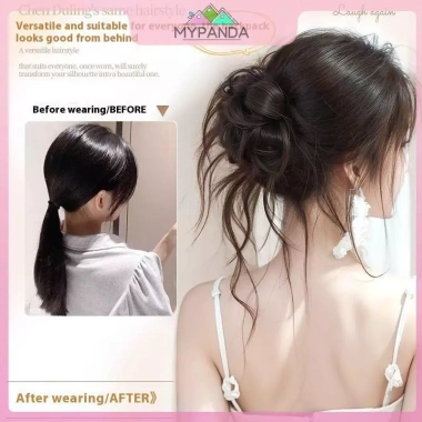 MYPANDA 1 Mới Tóc Bun, Kẹp Tóc, Móng Vuốt Tự Nhiên Lông Tơ Nâu - Phụ Kiện Đa Năng