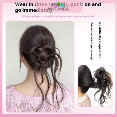MYPANDA 1 Mới Tóc Bun, Kẹp Tóc, Móng Vuốt Tự Nhiên Lông Tơ Nâu - Phụ Kiện Đa Năng