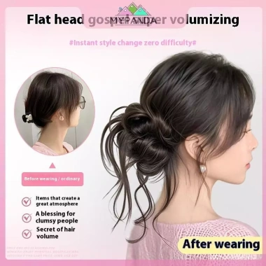 MYPANDA 1 Mới Tóc Bun, Kẹp Tóc, Móng Vuốt Tự Nhiên Lông Tơ Nâu - Phụ Kiện Đa Năng