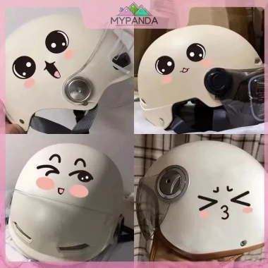 MYPANDA 1 Tấm Mũ Bảo Hiểm Xe Điện - Miếng Dán Điều Hòa Tự Làm, Trang Trí Mặt Đề Cảm Xúc, Giá 34.884 VND