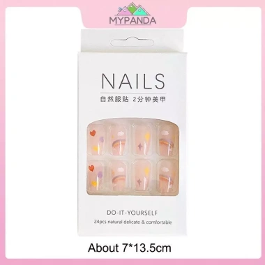 MYPANDA 2.025 - Bộ 24 Cái Móng Tay Giả Keo ABS, Miếng Dán Ngắn Đơn Giản 32.706₫