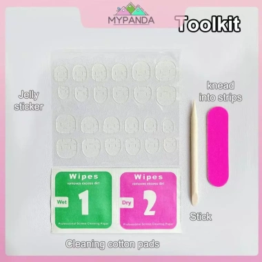 MYPANDA 2.025 - Bộ 24 Cái Móng Tay Giả Keo ABS, Miếng Dán Ngắn Đơn Giản 32.706₫