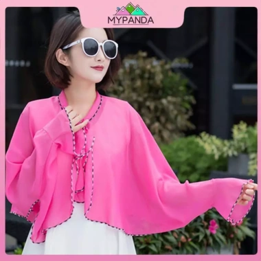 MYPANDA Áo Voan Cổ Giả Quần + Khăn Choàng Lụa Chống Nắng Xuân Hè - Thoáng mát, thời trang, giá 81.432