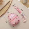 MYPANDA Ba lô dâu tây + Ví đổi tiền xu, móc khóa, túi tai nghe di động ngọt ngào 5