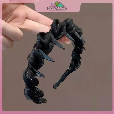 MYPANDA Băng đô quấn tóc thanh lịch kim cương giả chống trơn trượt thích hợp đeo hàng ngày 5