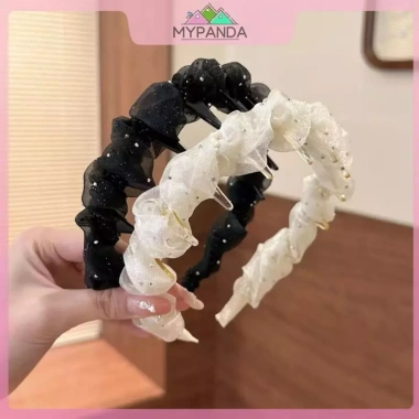 MYPANDA Băng đô quấn tóc thanh lịch kim cương giả chống trơn trượt thích hợp đeo hàng ngày 6