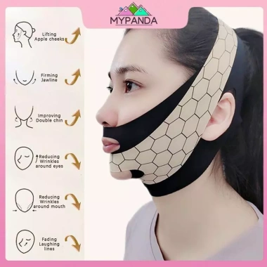 MYPANDA Băng Giảm Béo Hình Chữ V Mặt Nạ Nâng Mặt Ngủ Chống Nhăn Dây Đeo Thoải Mái