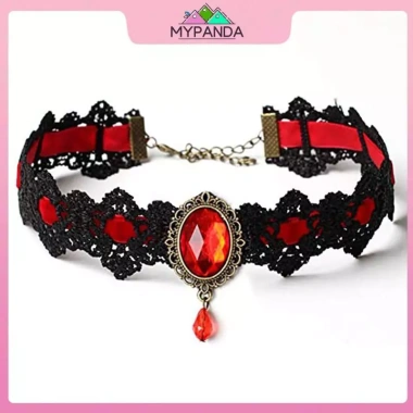 MYPANDA Choker Gothic Victorian Lace pha lê – Boho Steampunk Halloween, giá 46.420₫