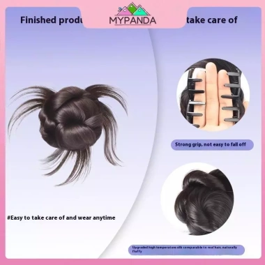 MYPANDA Đuôi ngựa thấp bông Hoabud tóc giả tổng hợp cho nữ - Giá ưu đãi 73.224₫ 4