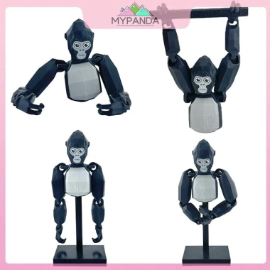 MYPANDA Gorilla Tag Monke Búp bê 3D Động vật hoạt hình, khớp di chuyển, Quà sinh nhật, Giáng sinh cho trẻ em 3
