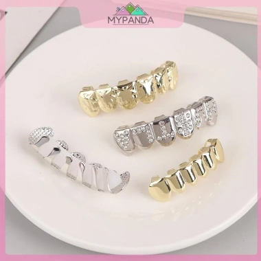MYPANDA Grillz Kim Loại Hip Hop Vàng Bạc Răng Nướng Tháo Rời Punk Cosplay Tiệc