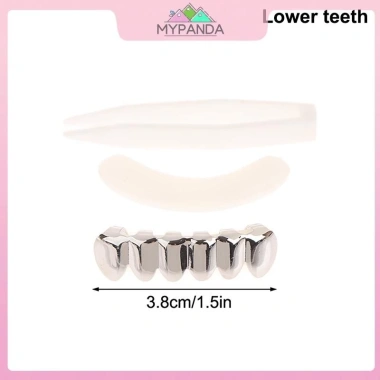 MYPANDA Grillz Kim Loại Hip Hop Vàng Bạc Răng Nướng Tháo Rời Punk Cosplay Tiệc 9 MYPANDA Grillz Kim Loại Hip Hop Vàng Bạc Răng Nướng Tháo Rời Punk Cosplay Tiệc 9
