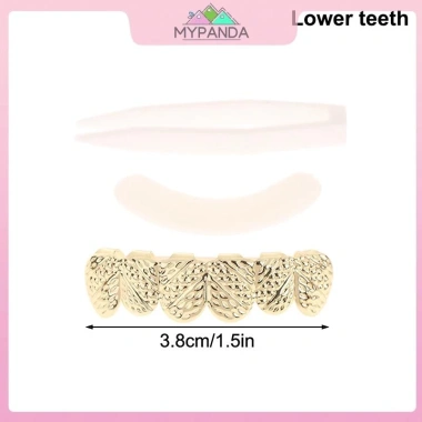 MYPANDA Grillz Kim Loại Hip Hop Vàng Bạc Răng Nướng Tháo Rời Punk Cosplay Tiệc 10 MYPANDA Grillz Kim Loại Hip Hop Vàng Bạc Răng Nướng Tháo Rời Punk Cosplay Tiệc 10