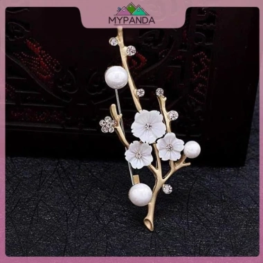 MYPANDA Handmade Hoa Mai Thổ Cẩm Vintage Ngọc Trai - Phụ Kiện Bó Hoa Tiệc Cưới Giá 50.784 VND