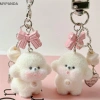 MYPANDA Móc Khóa & Dây Chuyền Động Vật Dễ Thương – Gấu, Chó, Nơ Đính Hạt, Dây Xích Ba Lô, Quà Đôi 3