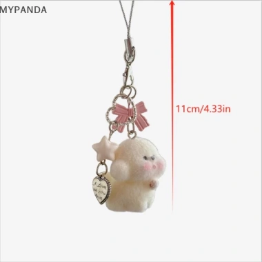 MYPANDA Móc Khóa & Dây Chuyền Động Vật Dễ Thương – Gấu, Chó, Nơ Đính Hạt, Dây Xích Ba Lô, Quà Đôi 5