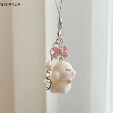 MYPANDA Móc Khóa & Dây Chuyền Động Vật Dễ Thương – Gấu, Chó, Nơ Đính Hạt, Dây Xích Ba Lô, Quà Đôi 7