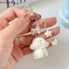 MYPANDA Móc Khóa & Dây Chuyền Động Vật Dễ Thương – Gấu, Chó, Nơ Đính Hạt, Dây Xích Ba Lô, Quà Đôi 8