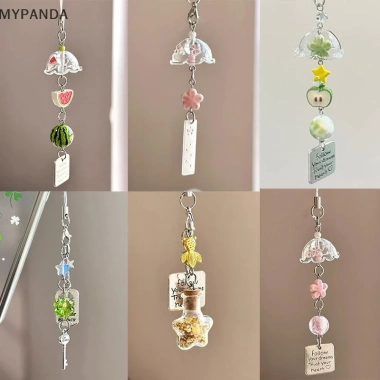 MYPANDA Móc Khóa Trong Suốt Dễ Thương - Chuông Gió, Mặt Dây Chuyền, Dây Túi Phụ Kiện, Trang Trí Nhà Cửa, Giá 32.000đ
