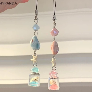 MYPANDA Móc Khóa Trong Suốt Dễ Thương - Chuông Gió, Mặt Dây Chuyền, Dây Túi Phụ Kiện, Trang Trí Nhà Cửa, Giá 32.000đ