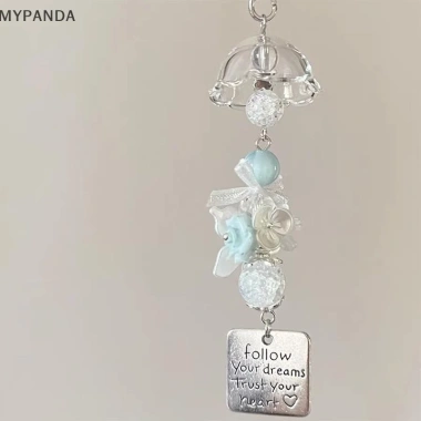 MYPANDA Móc Khóa Trong Suốt Dễ Thương - Chuông Gió, Mặt Dây Chuyền, Dây Túi Phụ Kiện, Trang Trí Nhà Cửa, Giá 32.000đ