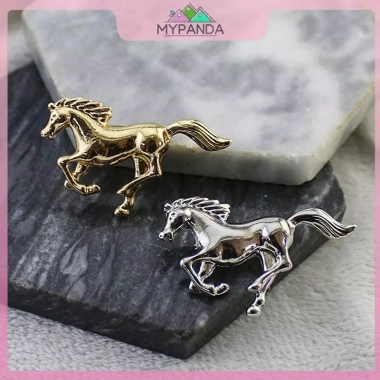 MYPANDA phụ kiện thời trang retro nam - huy hiệu ngựa, mũ, túi, khăn cổ, trâm cài áo - giá 62.040đ 3