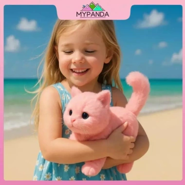 MYPANDA Robot mèo sang trọng - Đồ chơi tương tác nhồi bông, đi bộ như mèo thật 5