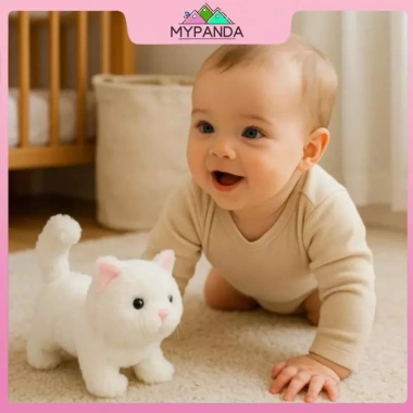 MYPANDA Robot mèo sang trọng - Đồ chơi tương tác nhồi bông, đi bộ như mèo thật 6