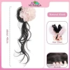 MYPANDA Tổng hợp xốm lông tơ tóc bun thanh lịch - Hoa camelia vô hình, móng vuốt tóc, giá ưu đãi 97.632₫ 9