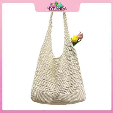 MYPANDA Túi Tote thời trang dệt rỗng - Túi đeo vai nhẹ, đa năng, 155.196₫