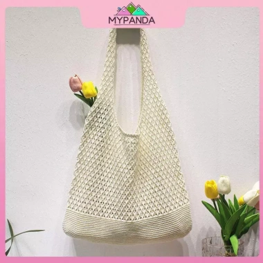 MYPANDA Túi Tote thời trang dệt rỗng - Túi đeo vai nhẹ, đa năng, 155.196₫