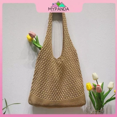 MYPANDA Túi Tote thời trang dệt rỗng - Túi đeo vai nhẹ, đa năng, 155.196₫