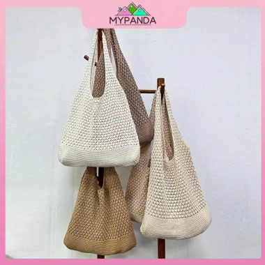 MYPANDA Túi Tote thời trang dệt rỗng - Túi đeo vai nhẹ, đa năng, 155.196₫