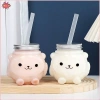N & X 500ml Trà Sữa PET Chai Nước Gấu Hoạt Hình Cà Phê Mang Đi Nắp Đậy Giá 46.640₫ 3