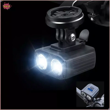 N & X Đèn trước xe đạp Type-C 5 chế độ, thay đổi màu, hiển thị nguồn, giá 124.000₫
