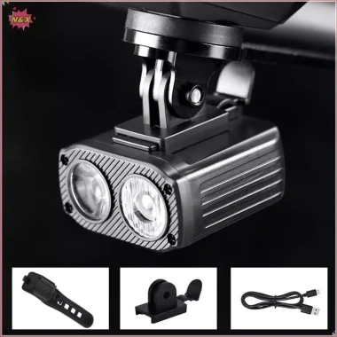 N & X Đèn trước xe đạp Type-C 5 chế độ, thay đổi màu, hiển thị nguồn, giá 124.000₫